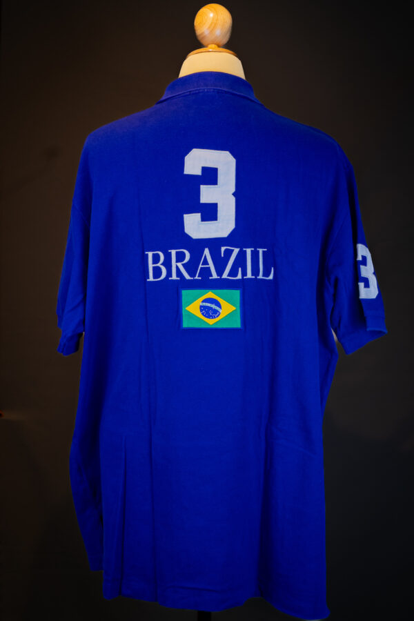 Dark blue shirt with Brazilian flag