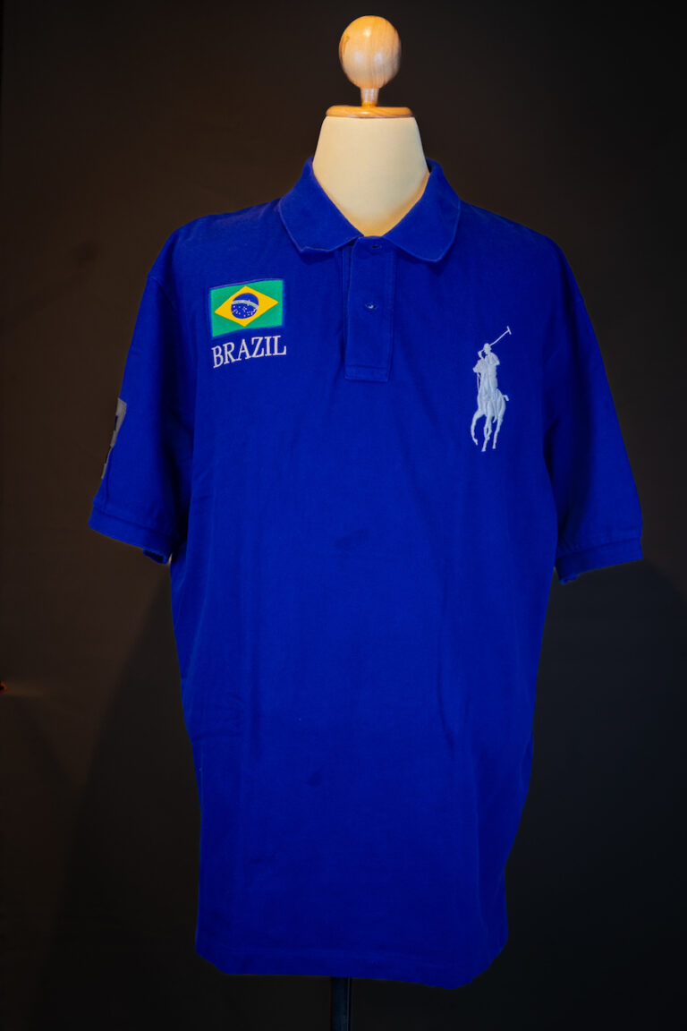 Dark blue shirt with Brazilian flag