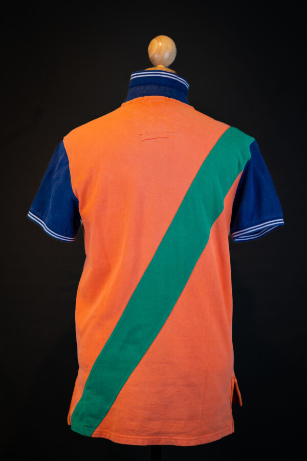 Orange with green stripe